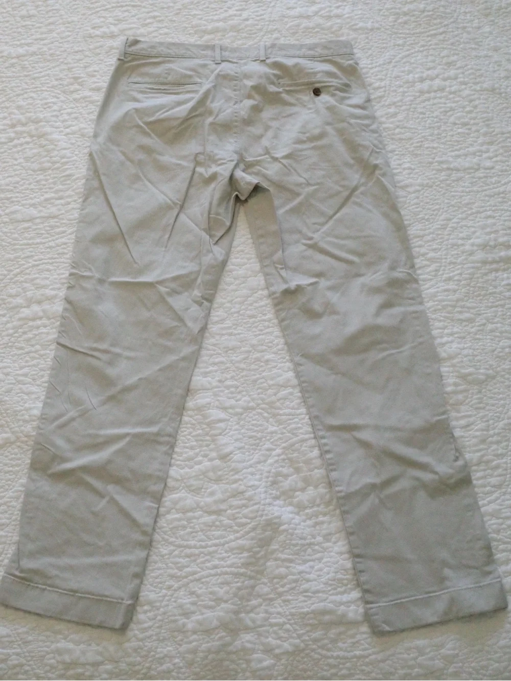 J. Crew Men's White Chinos